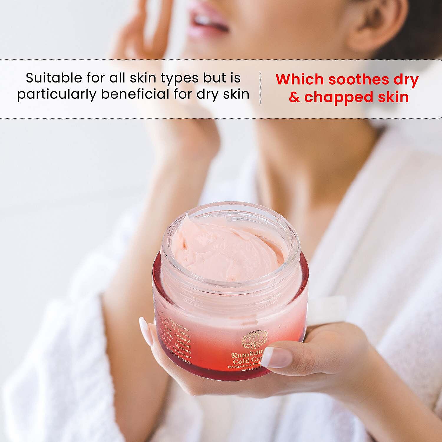 Kumkumadi Skincare Set - Oil 50 ml, Cold Cream 100 ml and Night Gel 100 ml