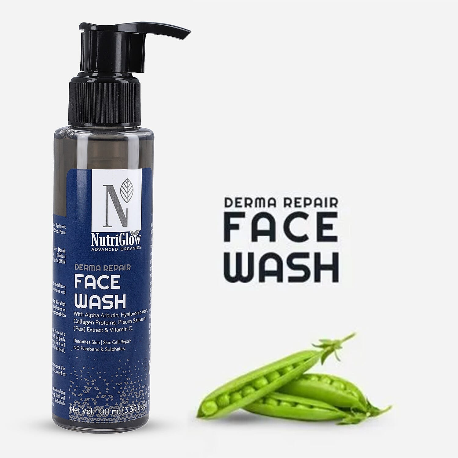 NUTRIGLOW Set - Derma Advanced Night Repair Face Serum - 50ml and Organi Repair Face Wash - 100ml