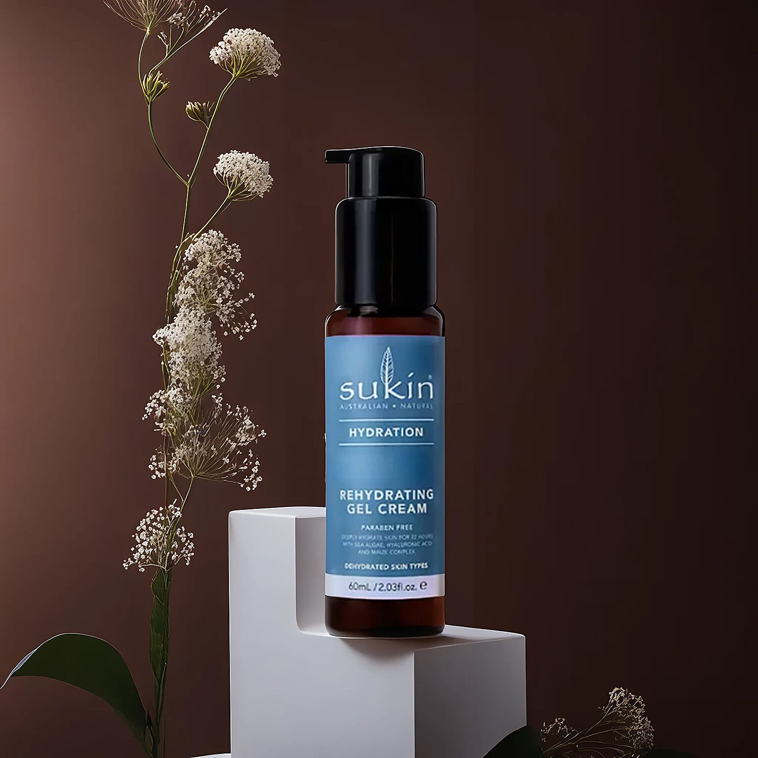 Sukin Hydration Set - Rehydrating Gel Cream - 60ml, Hydrafusion Night Cream - 60ml and Hydra Eye Gel - 15ml