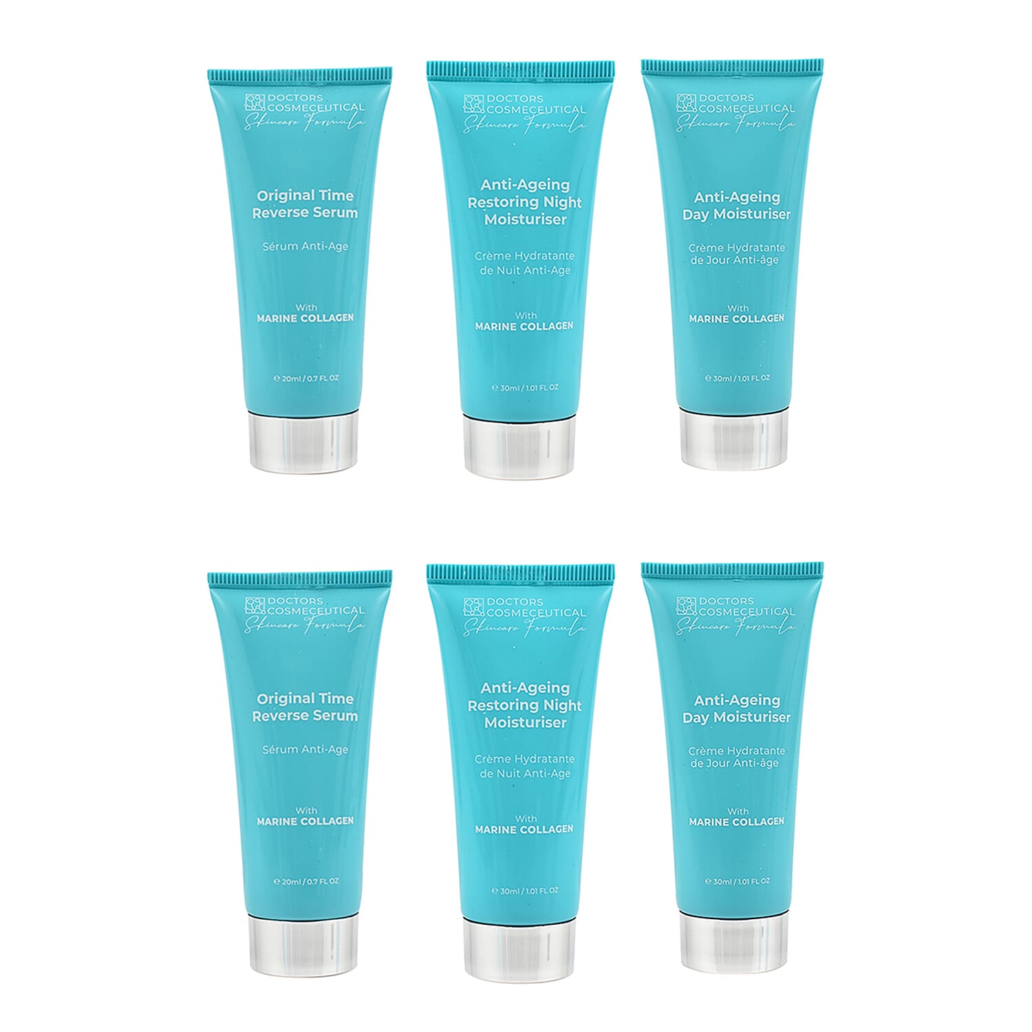 Duo Bundle - Doctors Formula Marine Collagen Experience Set (Incl. Marine Collagen Day, Night and Original Time Reverse Serum) Duo