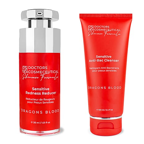 Doctors Formula- Sensitive Anti-Bac Redness Reducer - 30ml & Doctors Formula- Dragons Blood Sensitive Anti-Bac Cleanser - 100ml Bundle