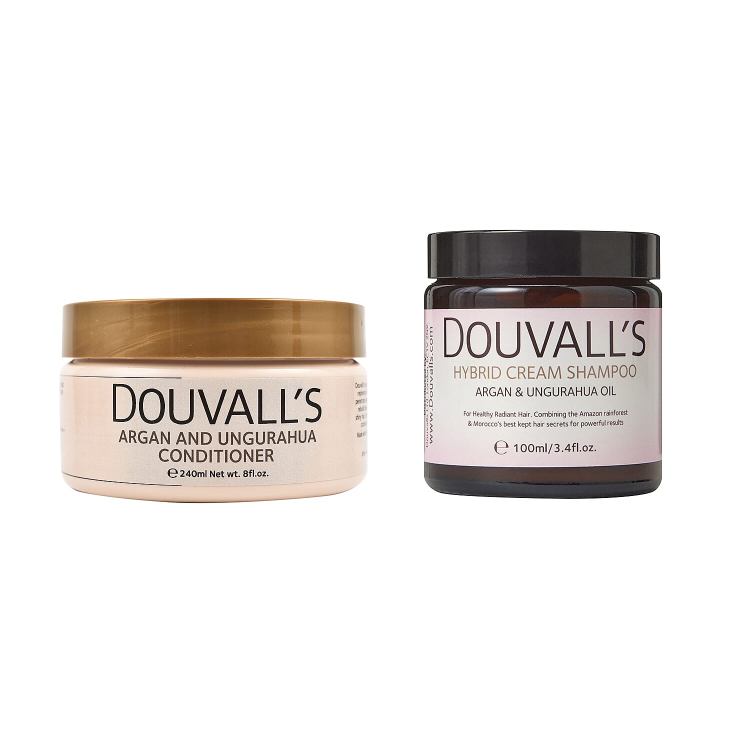 Douvalls Argan Hybrid Cream 100ml Shampoo and 240ml Conditioner Bundle