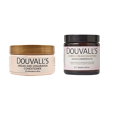 Douvalls Argan Hybrid Cream 100ml Shampoo and 240ml Conditioner Bundle