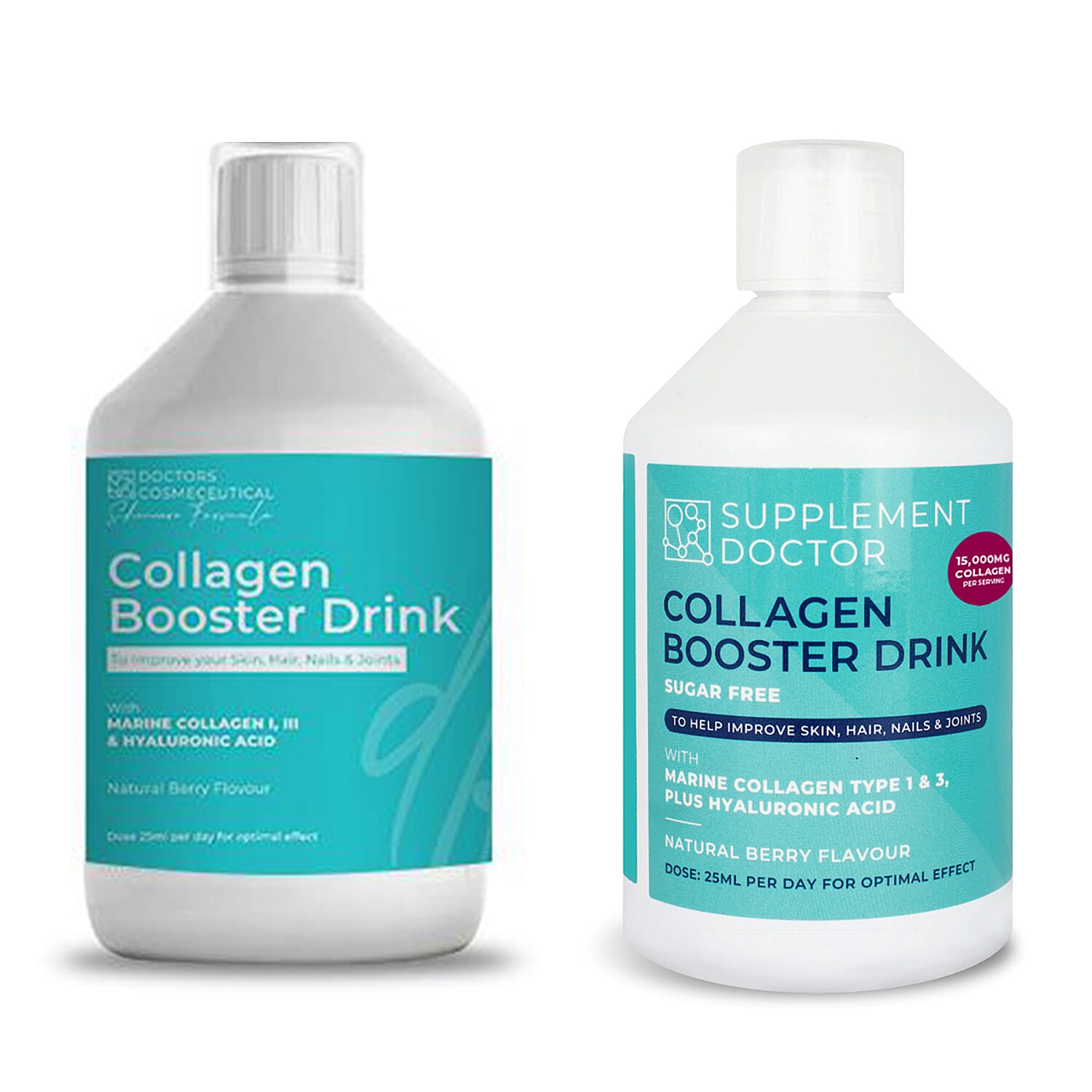 Doctors Formula- Marine Collagen Hyaluronic Acid 10000mg & Collagen Booster Drink 15000mg - 500ml Each