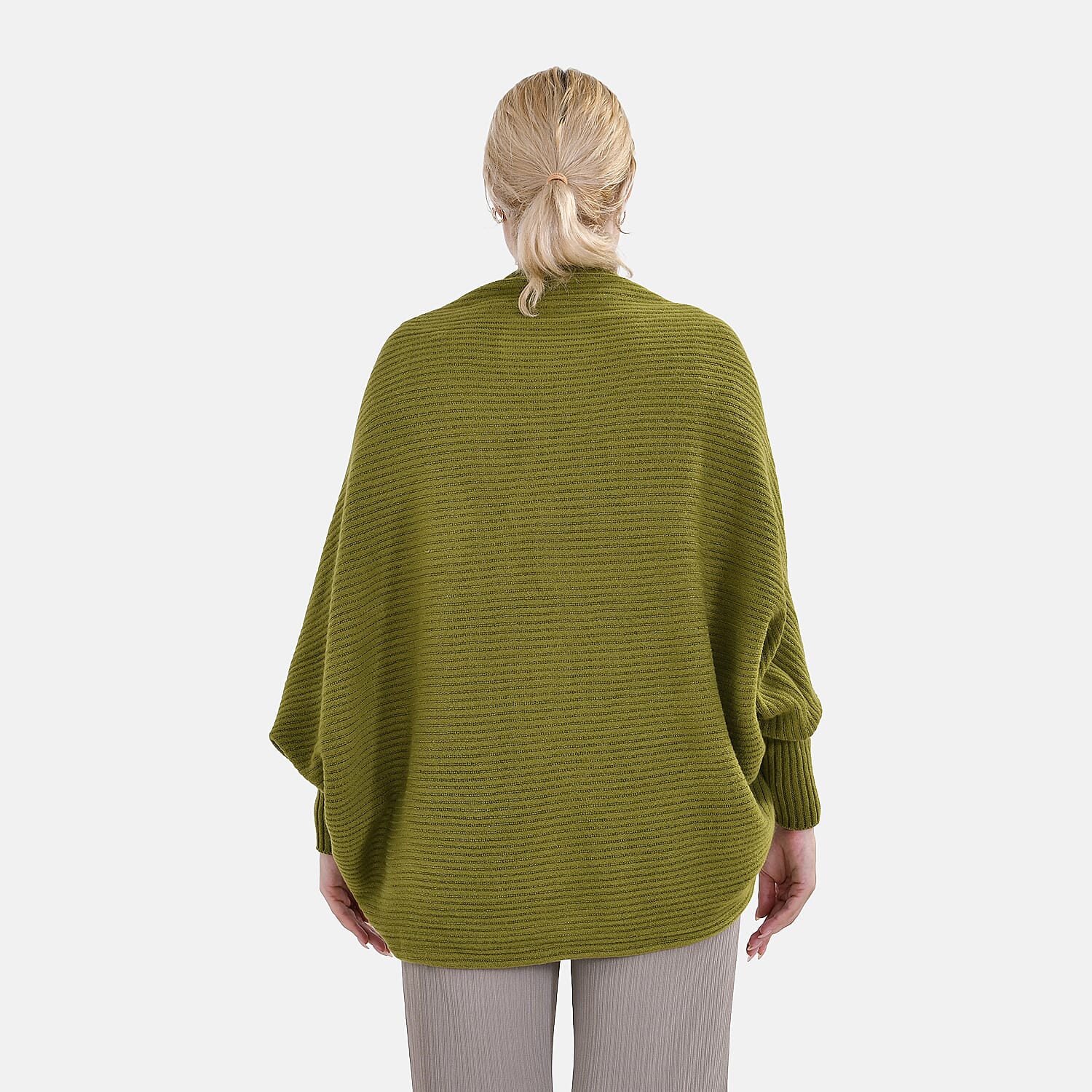 Set of 3 TAMSY Batwing Sleeve Cardigans - Green, Pink and Navy