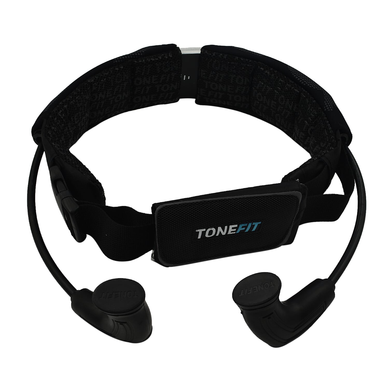 TONEFIT Multifunctional Running Belt (Cross Trainer For Full Body Workout - Treadmill or Outside Running) and Digital Skipping Rope With & Without Rope - Black & Grey