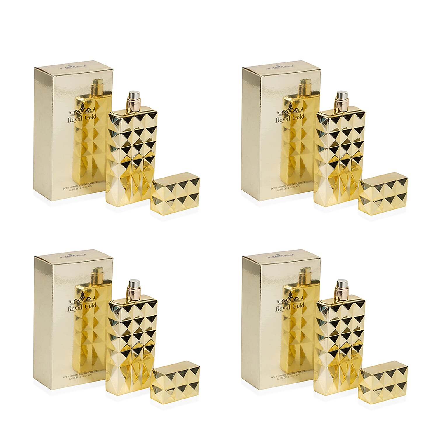 Value Bundle - Pack of 4 Royal Gold Eau de Toilette - 100ml Each