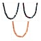 Set of 3 -  Austrian Crystal Necklace (Size - 20-1 Inch Ext.) in Orange, Mystic Colour and Green