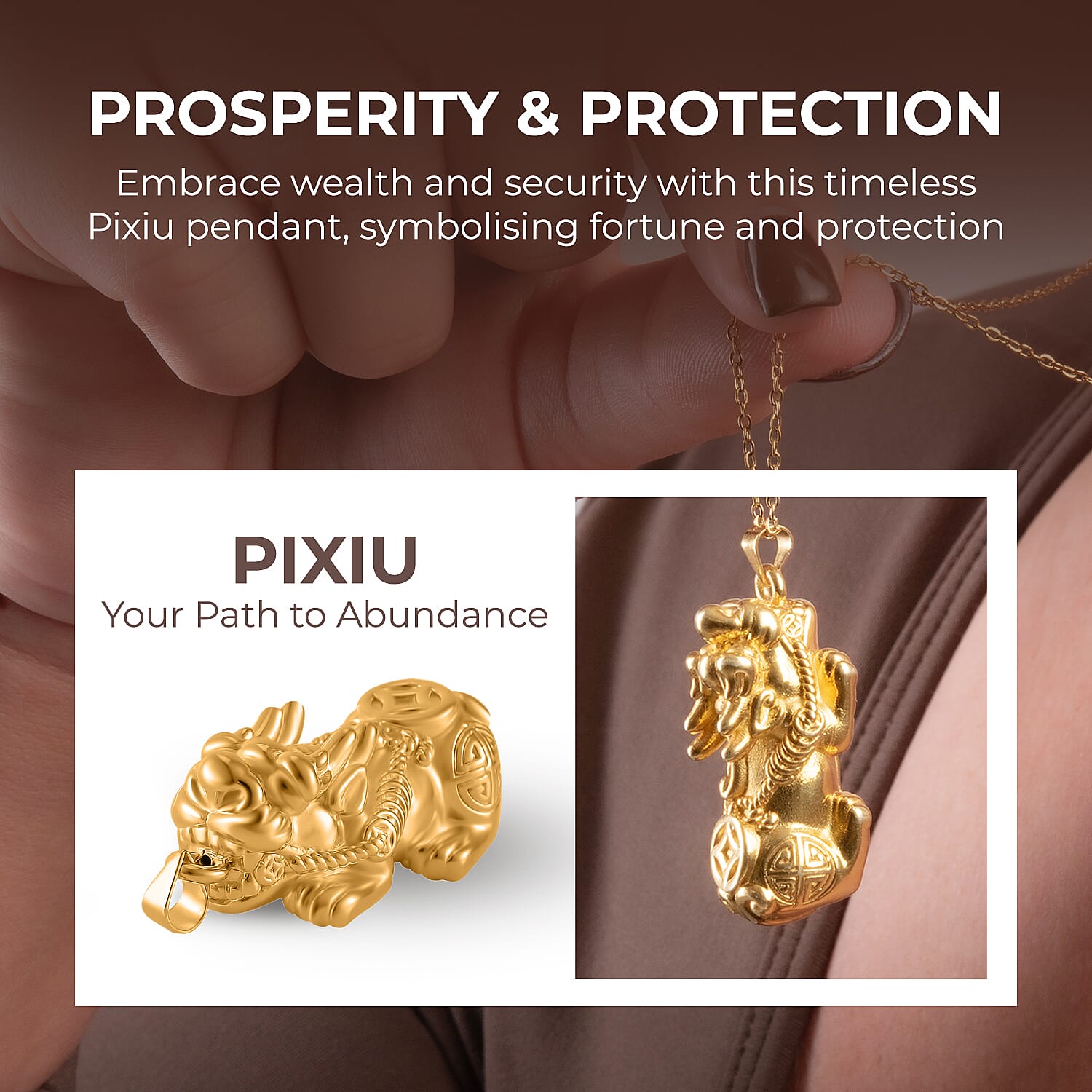 Pixiu Pendant in Yellow Gold Overlay Sterling Silver and Black Tourmaline Beads Bracelet (Size 7-7.5) with Pixiu in Yellow Gold Overlay Sterling Silver 120.00 Ct