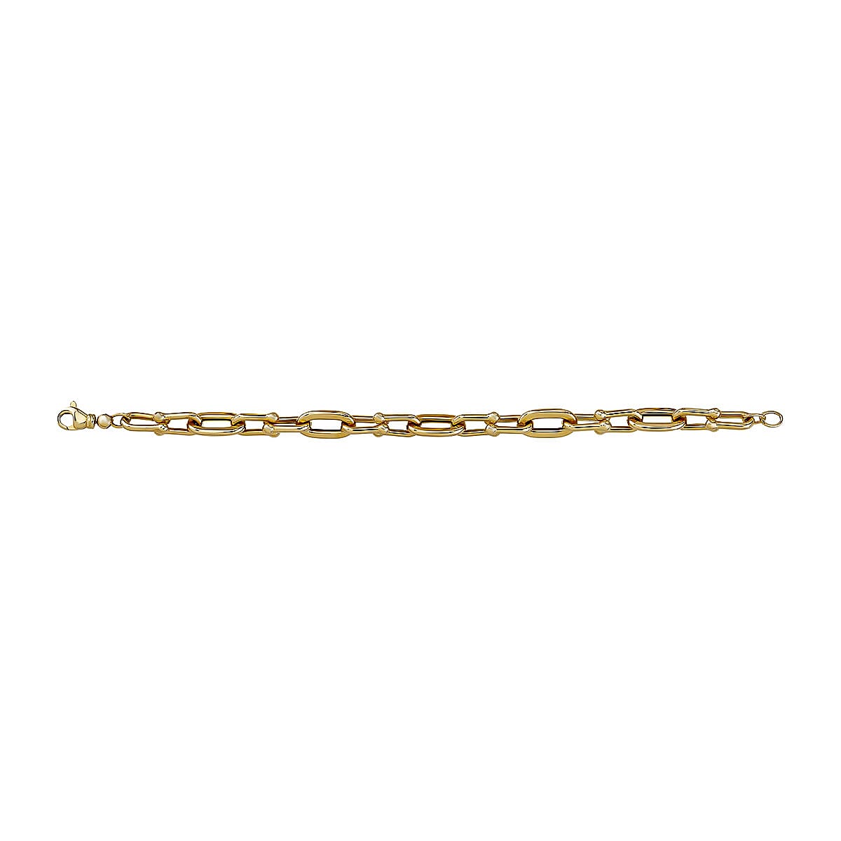 Bond Steet Close Out  - 9K Yellow Gold Bracelet (Size - 7.5) with Lobster Clasp Gold Wt. 8.89 Gms & 9K Yellow Gold Magnetic Lock with Spring Ring Clasp