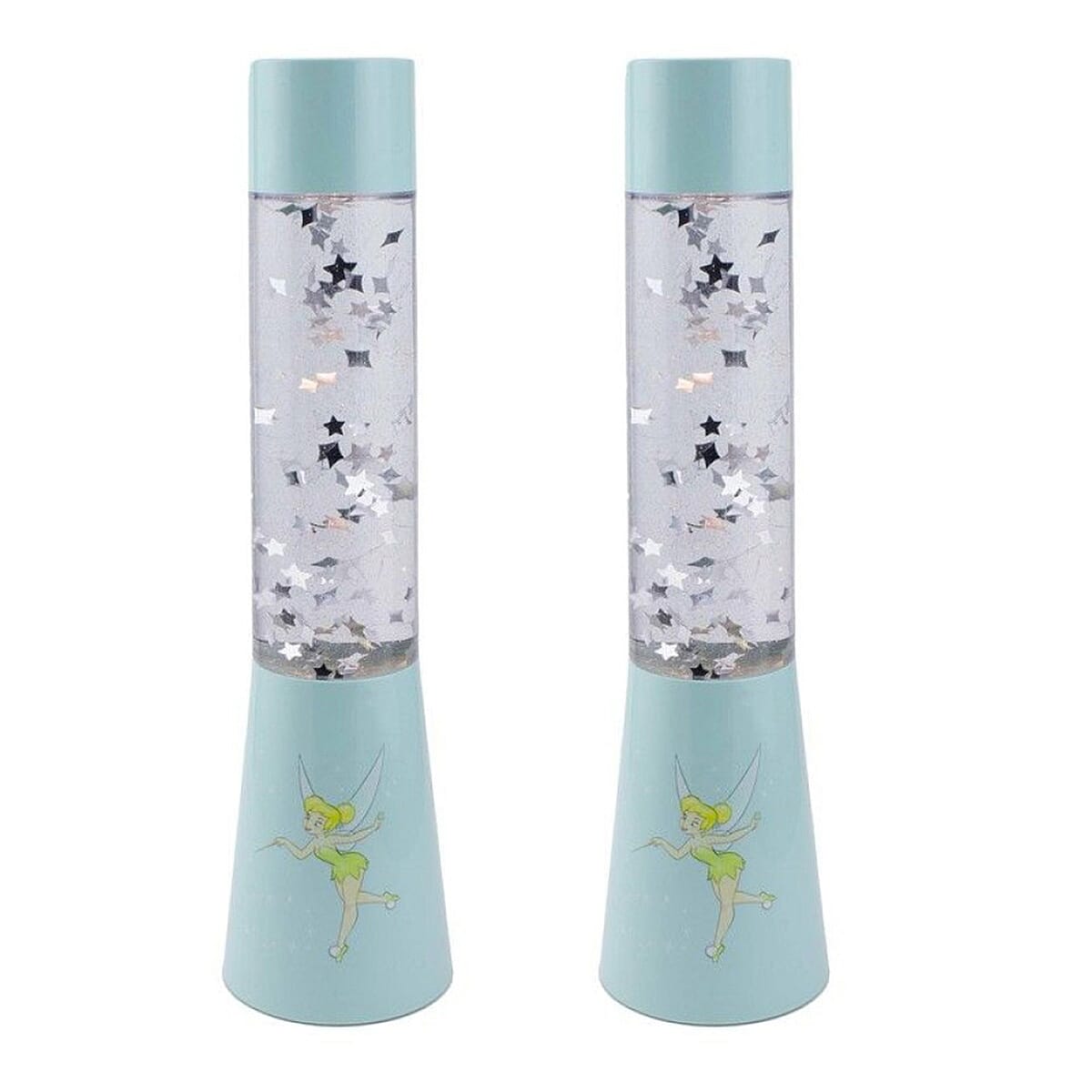 Bunle of 2 DISNEY Tinker Bell Flow Glitter Lamp(USB cable not included) - Pale Blue