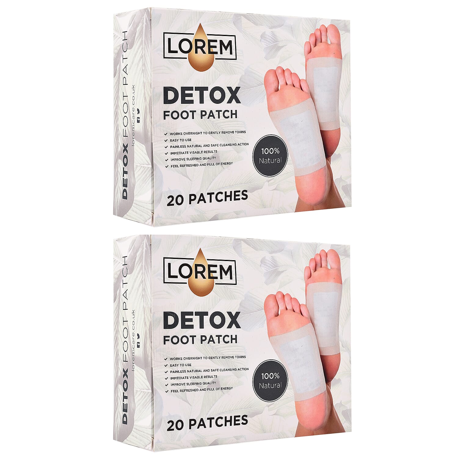 Pack of 40 Lorem Foot Patches