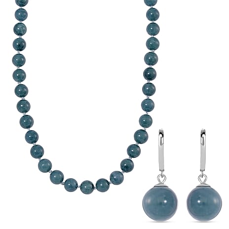 Guatemala Natural Type A OlmecJadeite Jade Necklace With Magnetic Clasp (Size - 20 with Free Olmec Jadeite Earrings