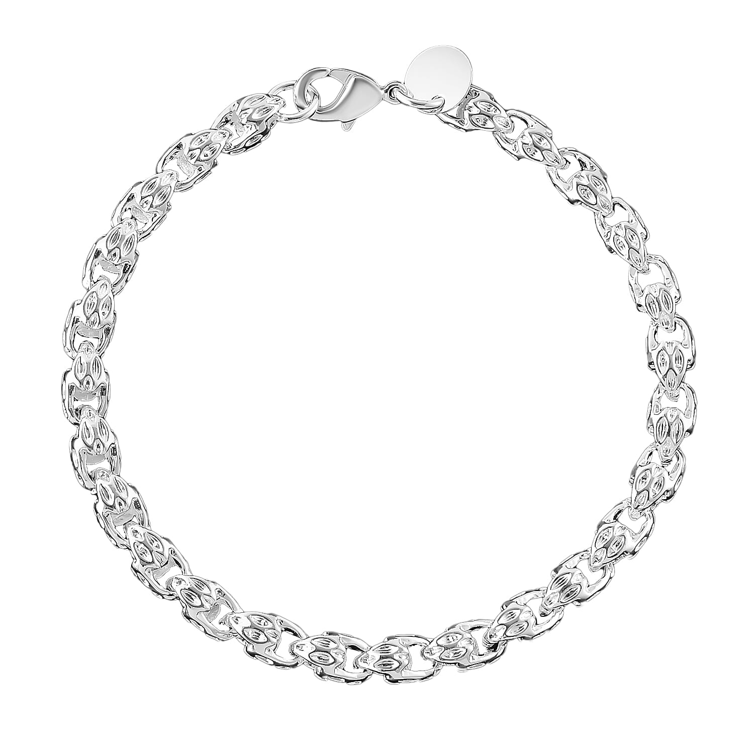 Designer Inspired - Lotus Link Necklace (Size 20) and Bracelet (Size 7.5)