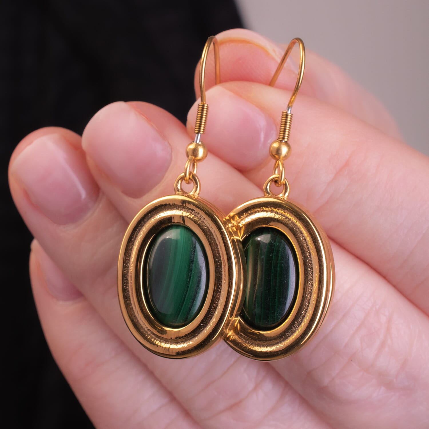 Multi Gemstones Interchangeable Necklace (18 - 20 Inch), Drop Earrings and Bangle in Yellow Tone in Pure Stainless Steel