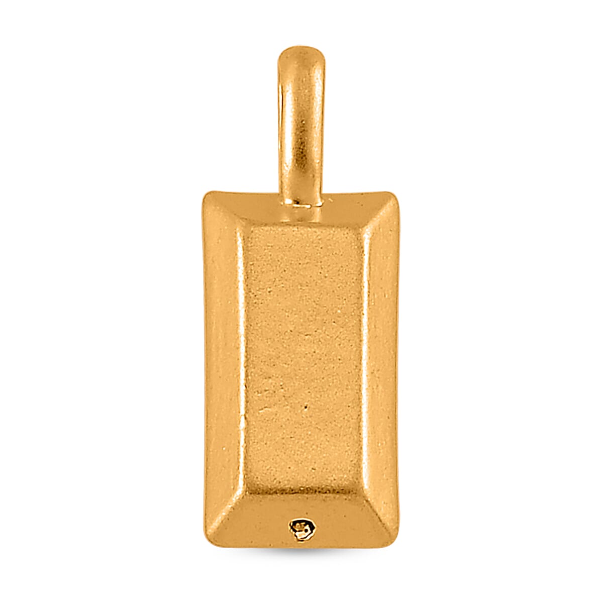 24K Yellow Gold Bar Pendant with 9K Yellow Gold Diamond Cut Curb Necklace