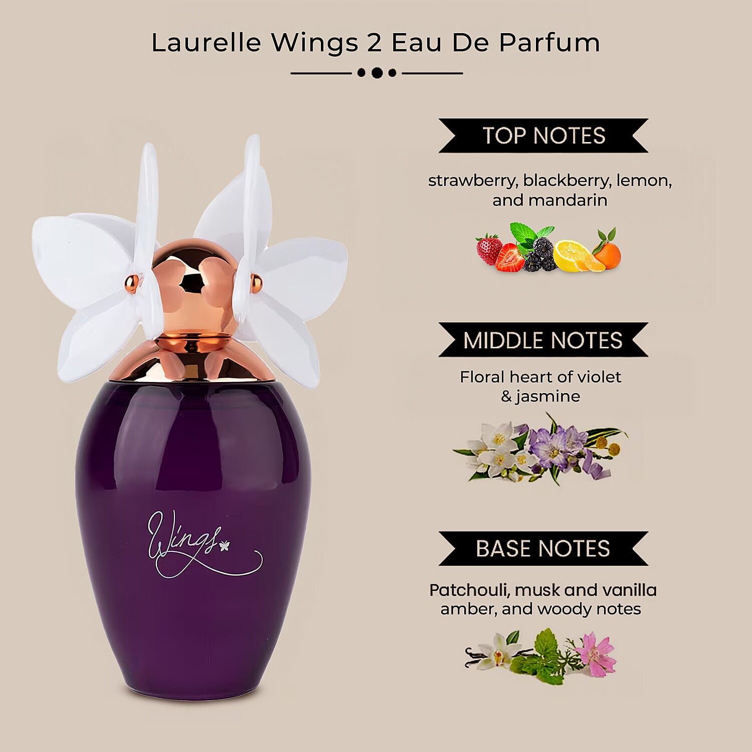 Pack of 2 Laurelle Wings 2 EDP - 100ml each