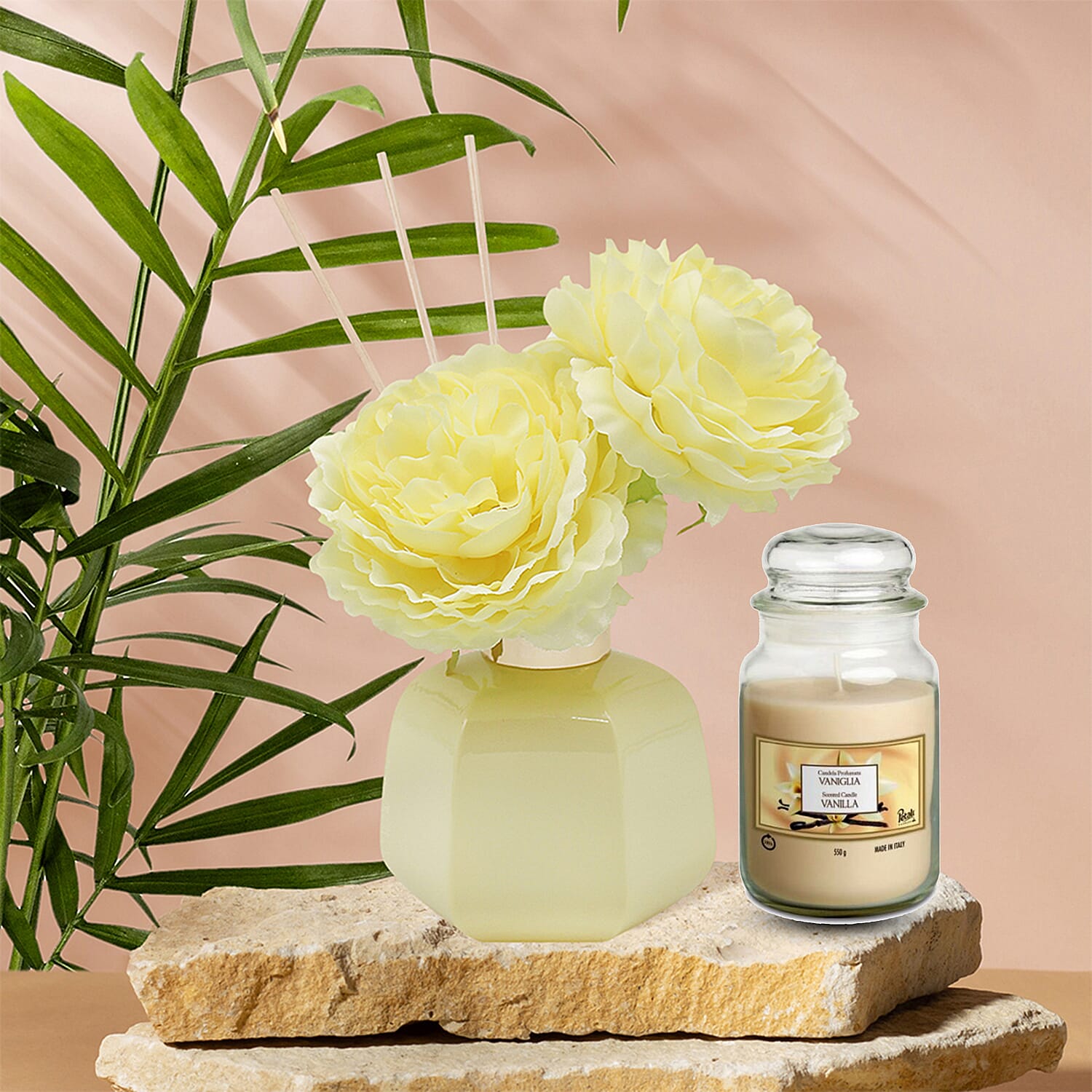 Mothers Day Special - Prices Candes Large Candle Jar (510g) & Desire Hand Poured Boutique Diffuser 100 ML - Vanilla & Anise