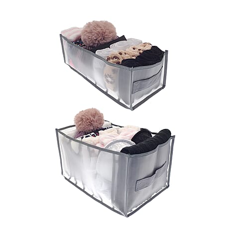 7 Cell Drawer Organiser x 2  (Size 36x17x12 cm) - (Size 36x25x30 cm)