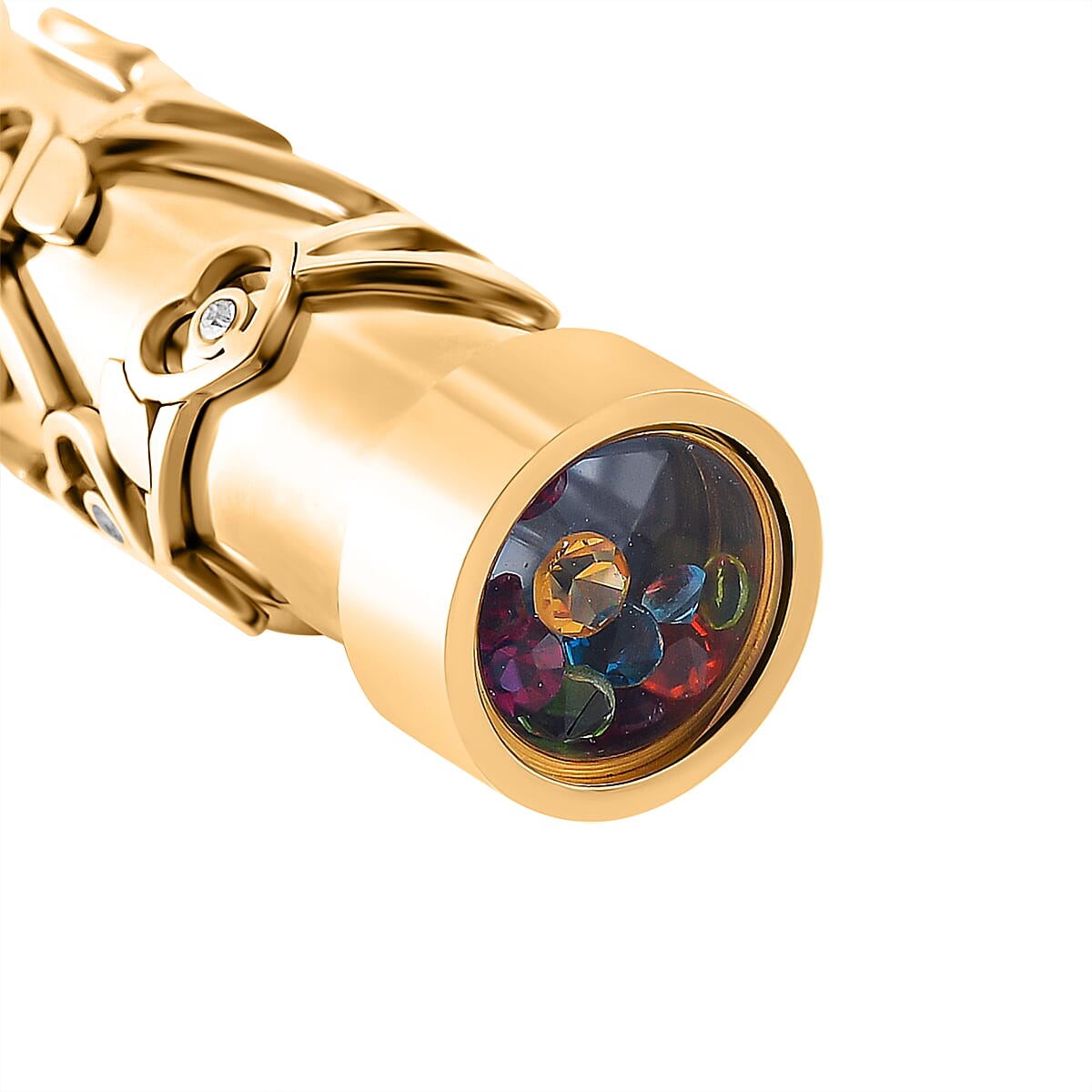 Set of 3 - Multi Colour Cubic Zirconia Kaleidoscope-Style Necklace (Size - 30-2 Ext.) with Lobster Clasp in White, Yellow and Rose Gold Tone