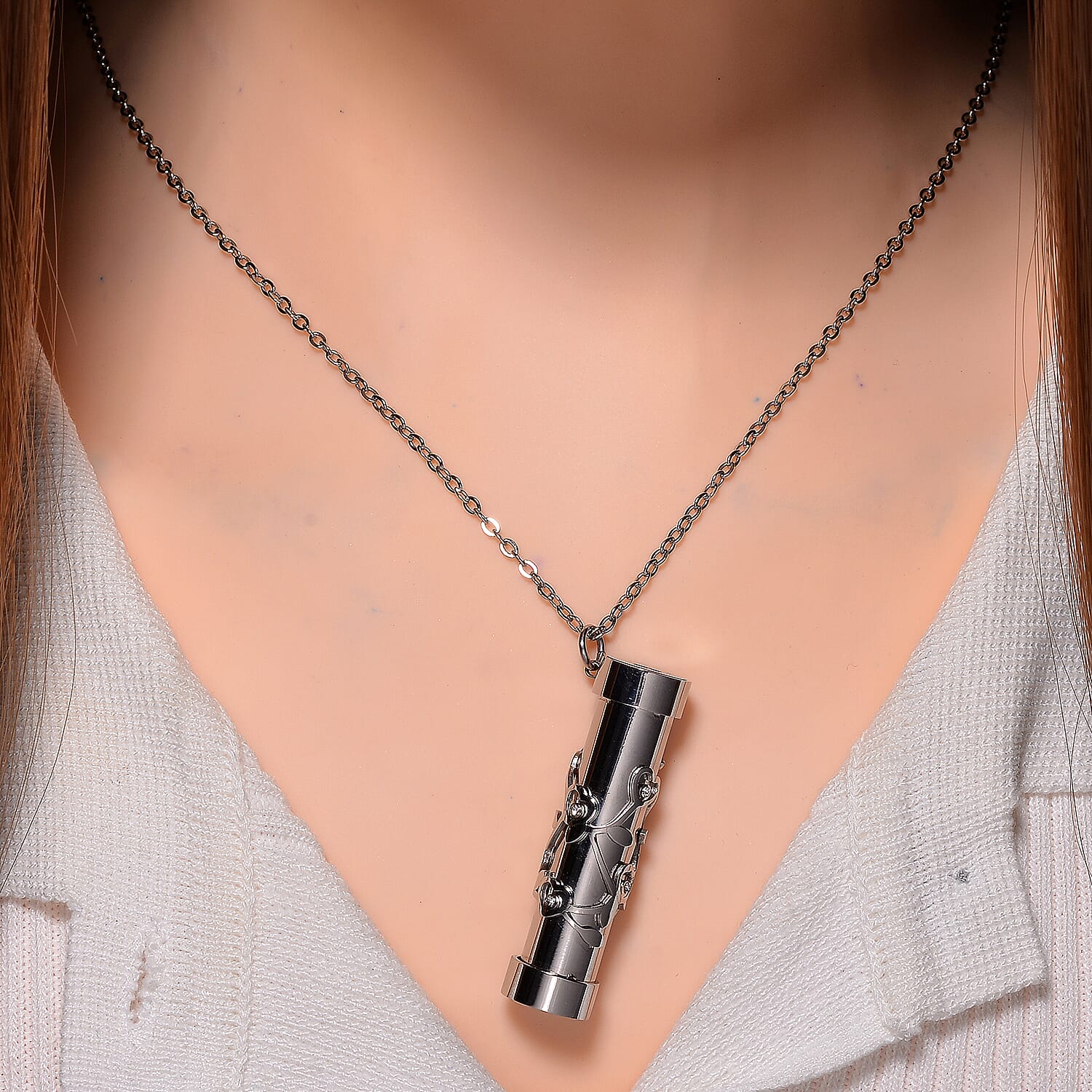 Set of 5 - Multi Colour Cubic Zirconia Kaleidoscope-Style Necklace (Size - 30-2 Ext.) with Lobster Clasp in White, Yellow and Rose Gold Tone