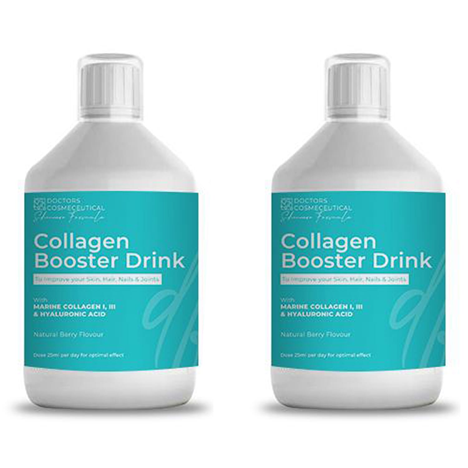 Pack of 2 - Doctors Formula- Marine Collagen and Hyaluronic Acid Booster Drink (10000mg) - 500ml