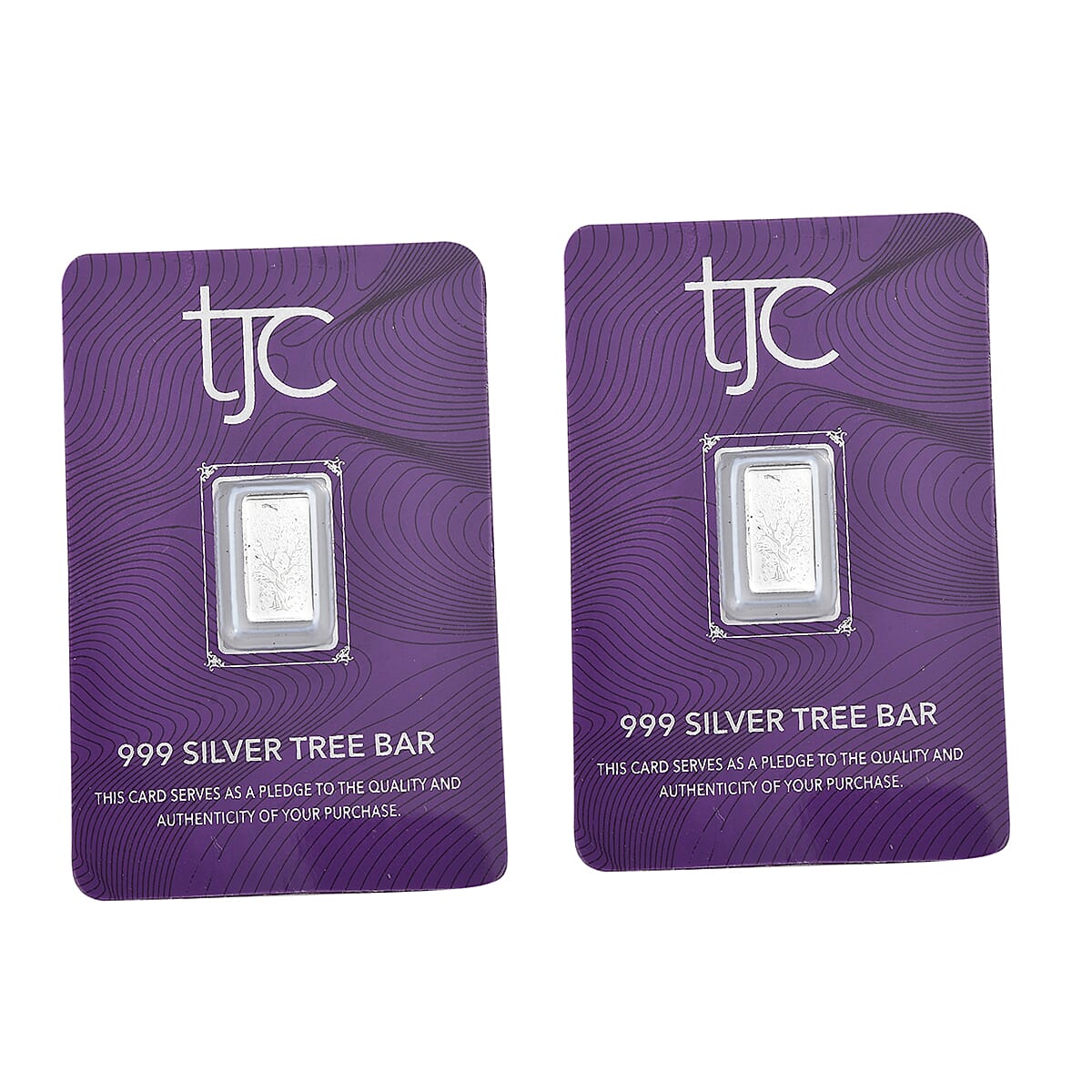 Most Amazing Deal -Set of 2 - Pure 999 Silver Tree Of Life Bar