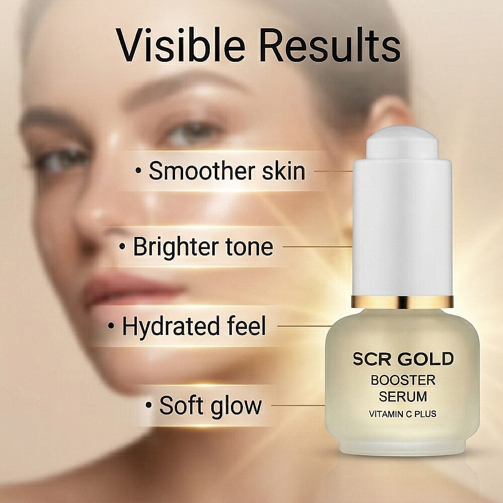 Cetuem Radiance Duo - Exfoliating Mask 50ml and SCR Gold Booster Serum With Vitamin C Plus 15ml