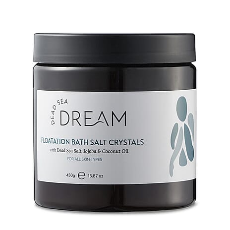 Dead Sea Dream Spa Trio - Glowing Hair Mask 250ml, Refining Body Scrub 250ml and Floatation Bath Salt Crystals 450g