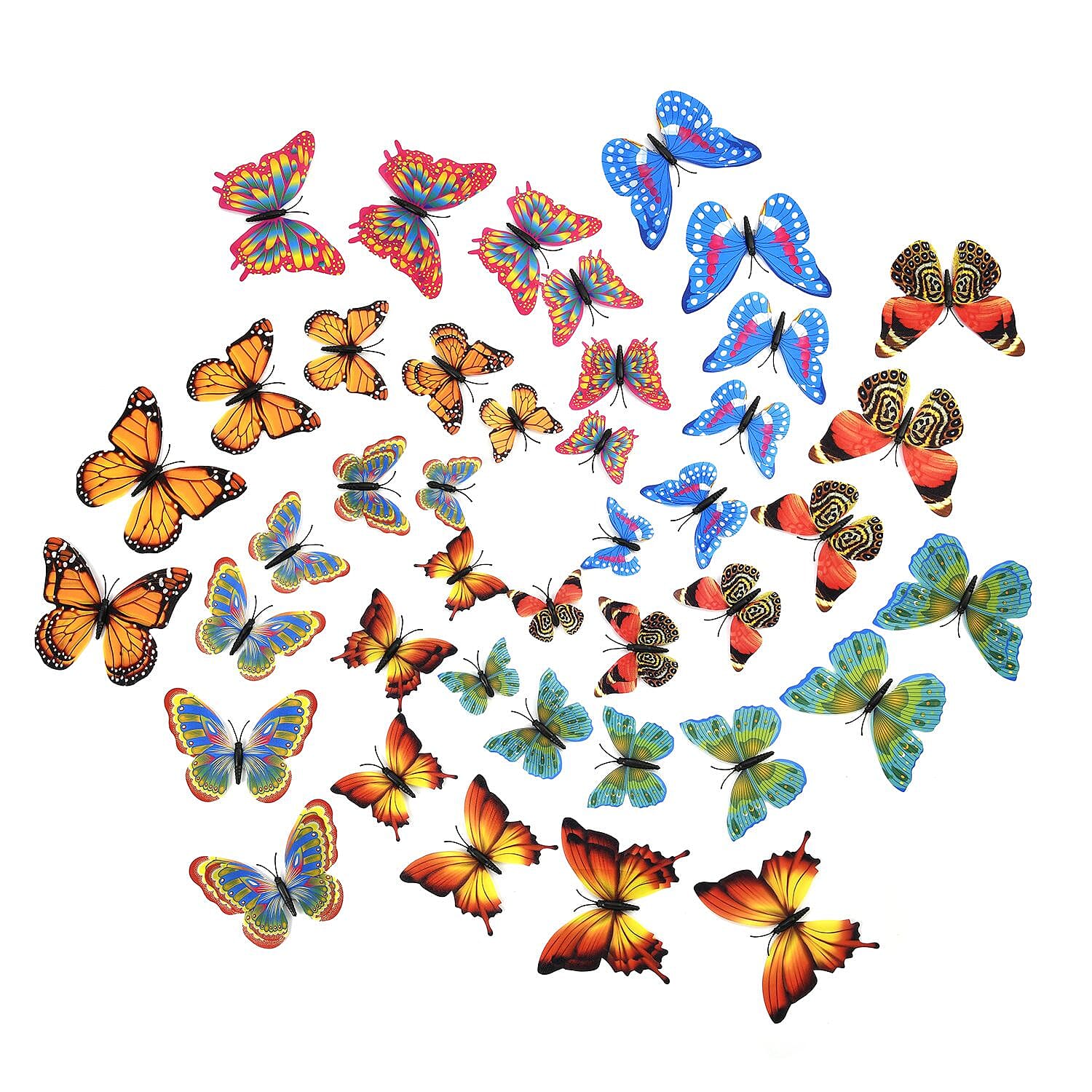 126 Pcs 3D Magnet Butterflies Hanging Decoration Multi