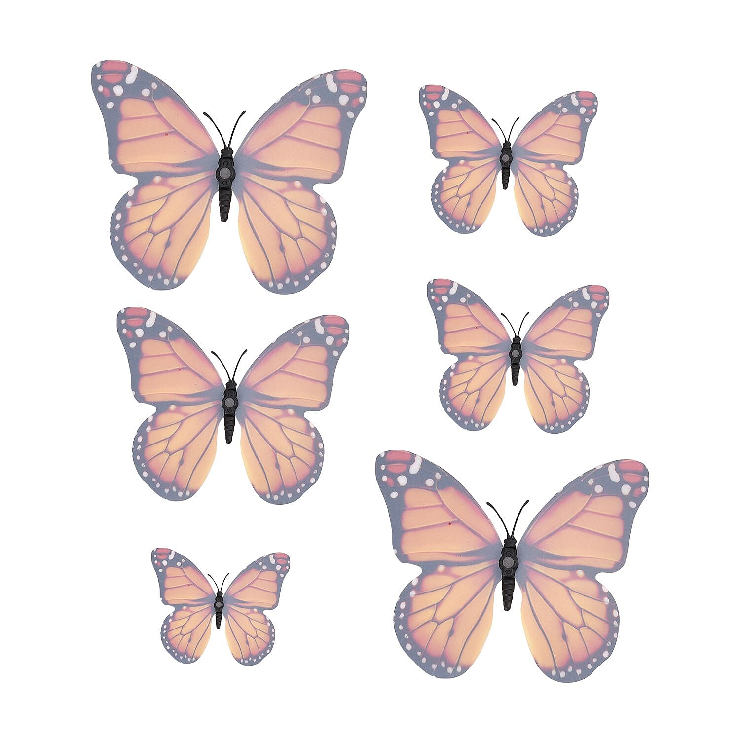 126 Pcs 3D Magnet Butterflies Hanging Decoration Multi