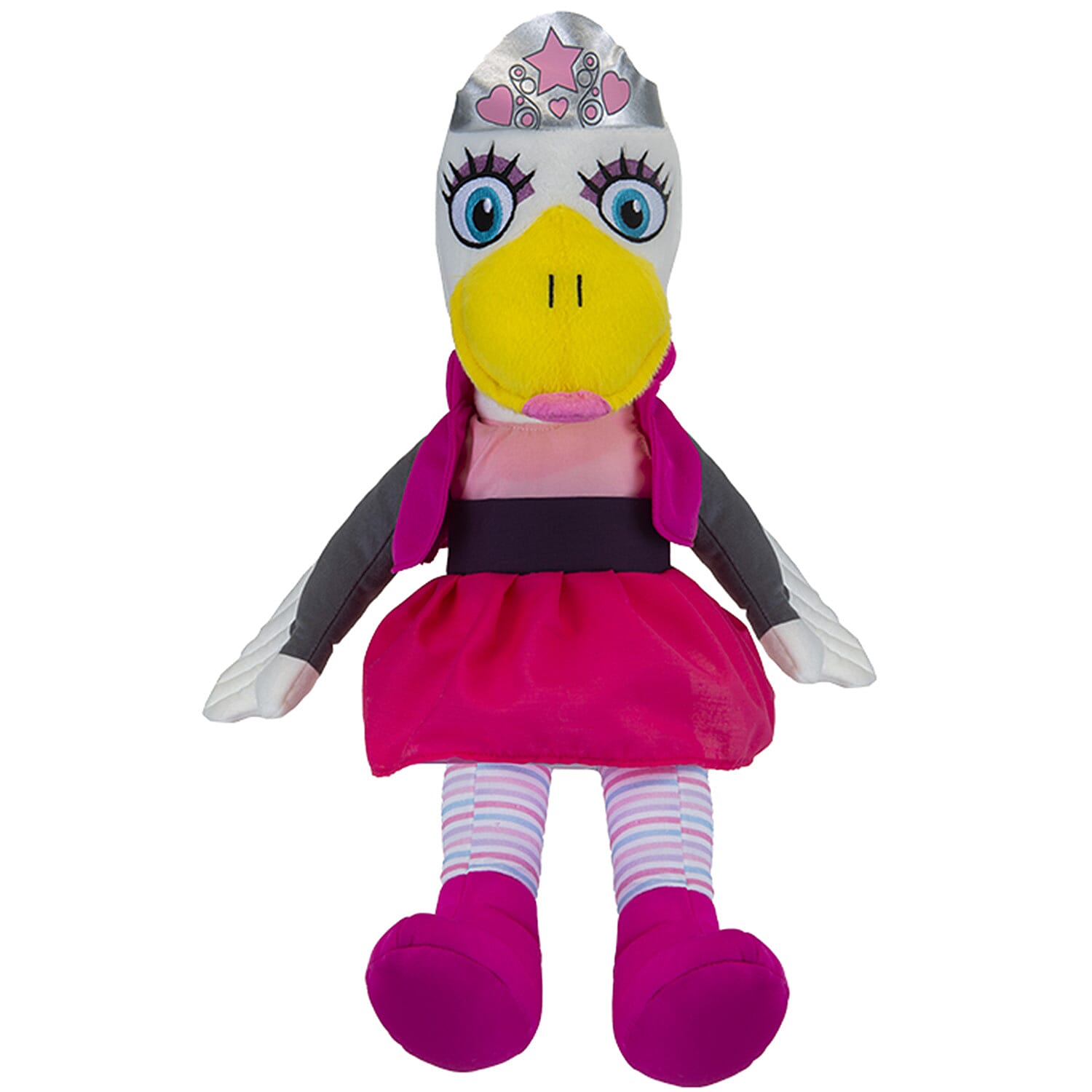 The Croc Crew Florance the Ostrich and Zena the Zebra, 18inch Soft Toys