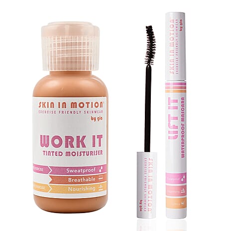 Skin in Motion Cosmetic Complexion Set (Tinted Moisturiser and Sweatproof Concealer) and Lift It Waterproof Mascara
