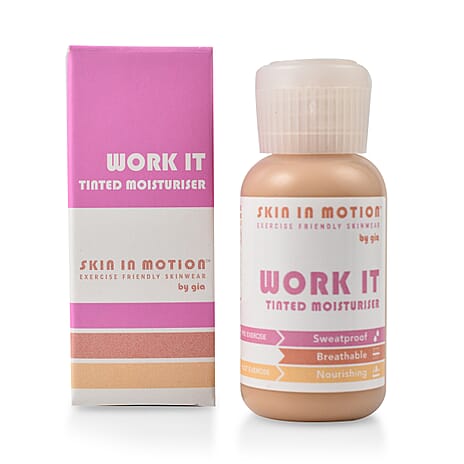 Skin In Motion- Tinted Moisturiser Shade 3 with Rock & Roll Beauty Tool and Lift It Waterproof Mascara