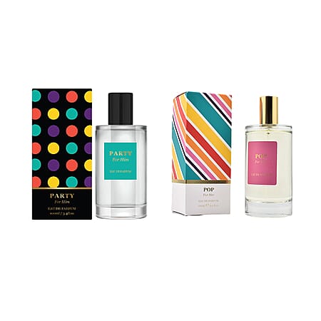 Laurelle Life of the Party Perfume Gift Set – POP for Her and Party for Him 100ml each