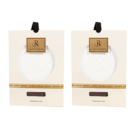 Set of 2 - Janet Reger Hanging Fragrance Disc - White