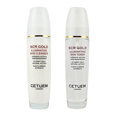 GALA OFFER - Cetuem - SCR Gold Illuminating Skin Cleanser 100mL and Toner 100mL