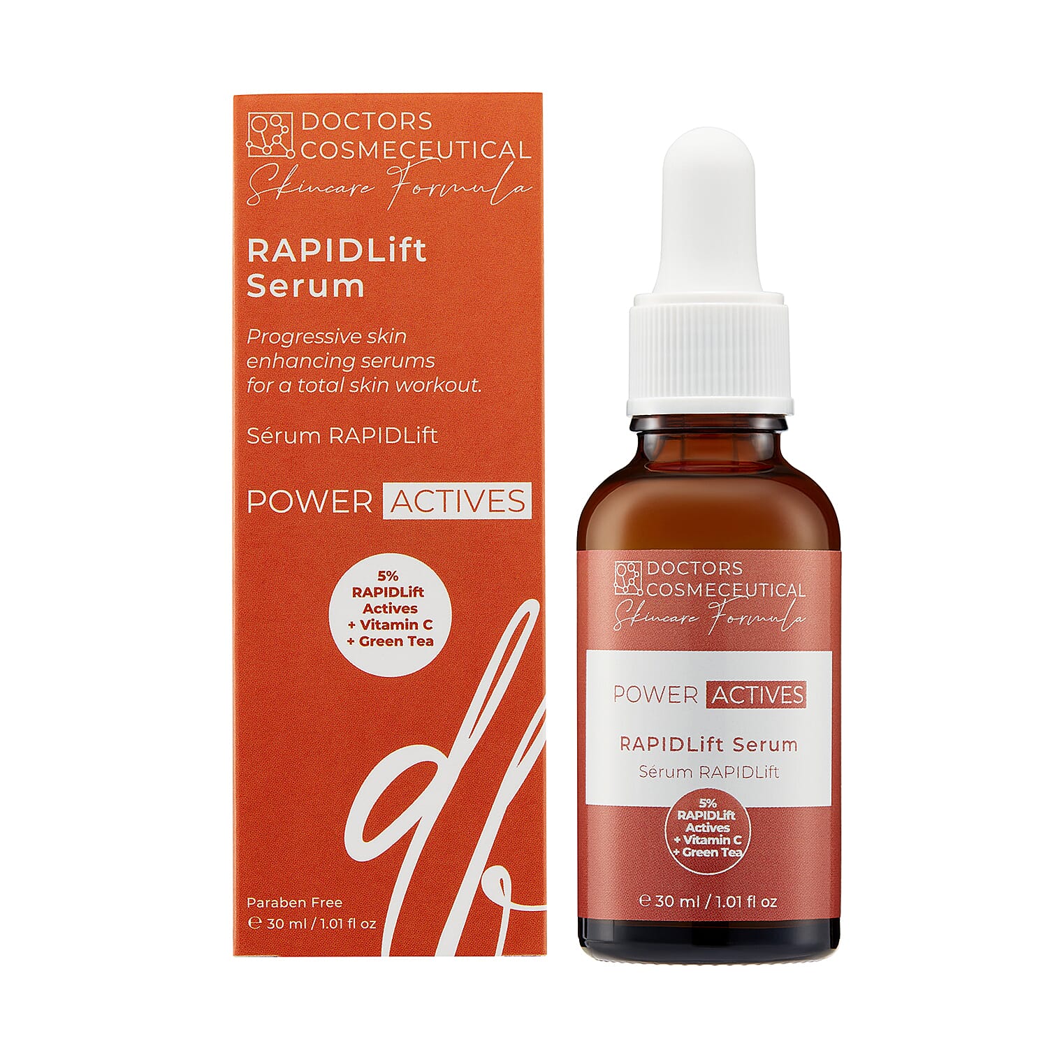 Doctors Formula - Rapid Lift Serum - 30mL and Anti-Ageing Sheet Mask - Pack of 5