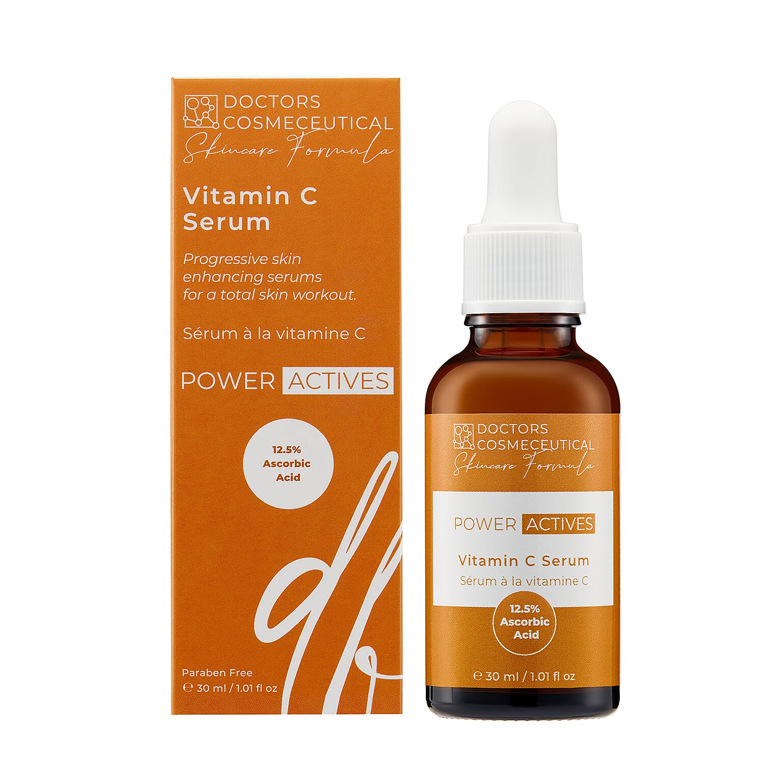 Doctors Formula - Power Active Vitamin C Serum - 30mL and Brightening Treatment Mask - Pack of 5