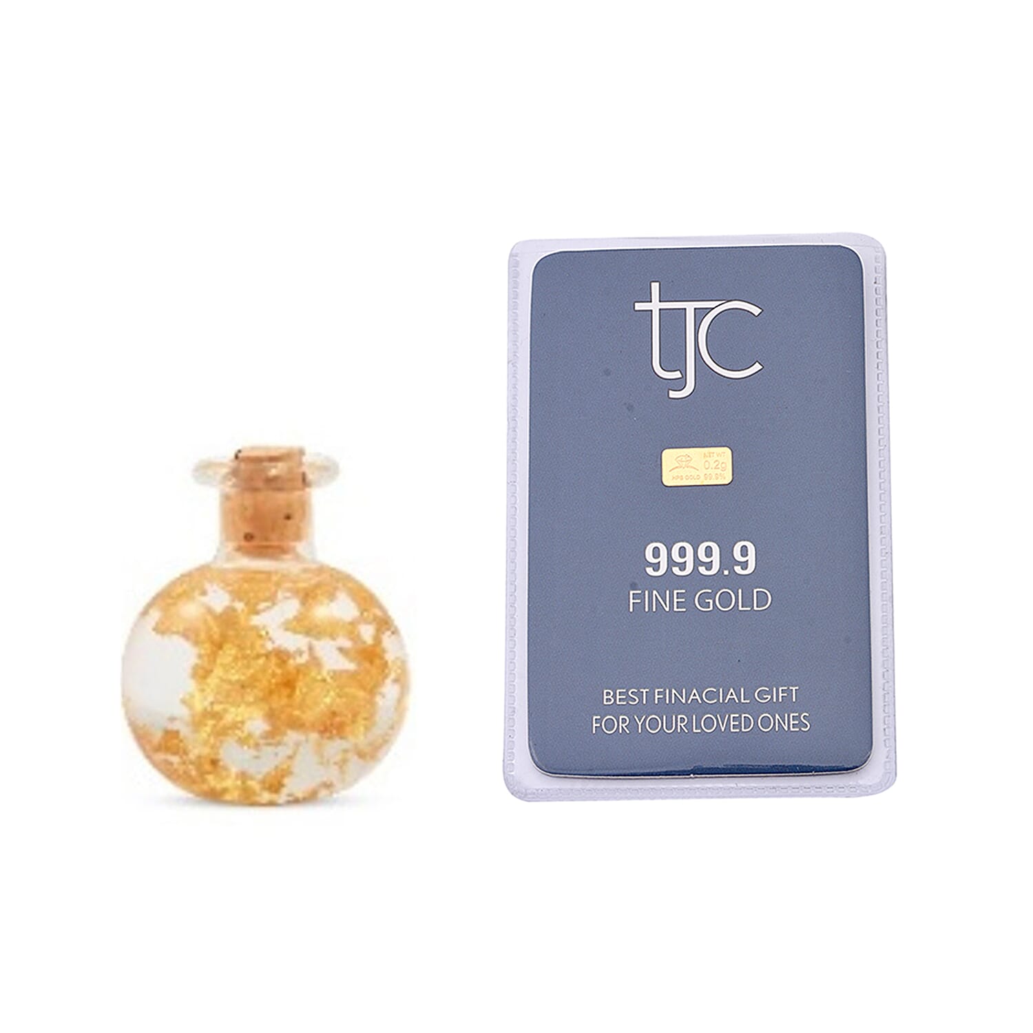 Gold Offer - The Ultimate Luxury Treasure - 24K 99.99% Purity Pure Yellow Gold Bar with FREE 22K Gold(91.6%Purity) Foil in Glass Bottle