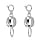 Set of 2 White Gold
