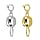 Set of 2 White and Gold