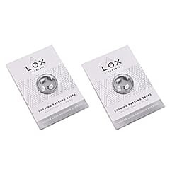 Connoisseurs LOX Secure Earring Backs Set of 10 Pcs Push Set in Silver, Gold & Rose Gold Tone