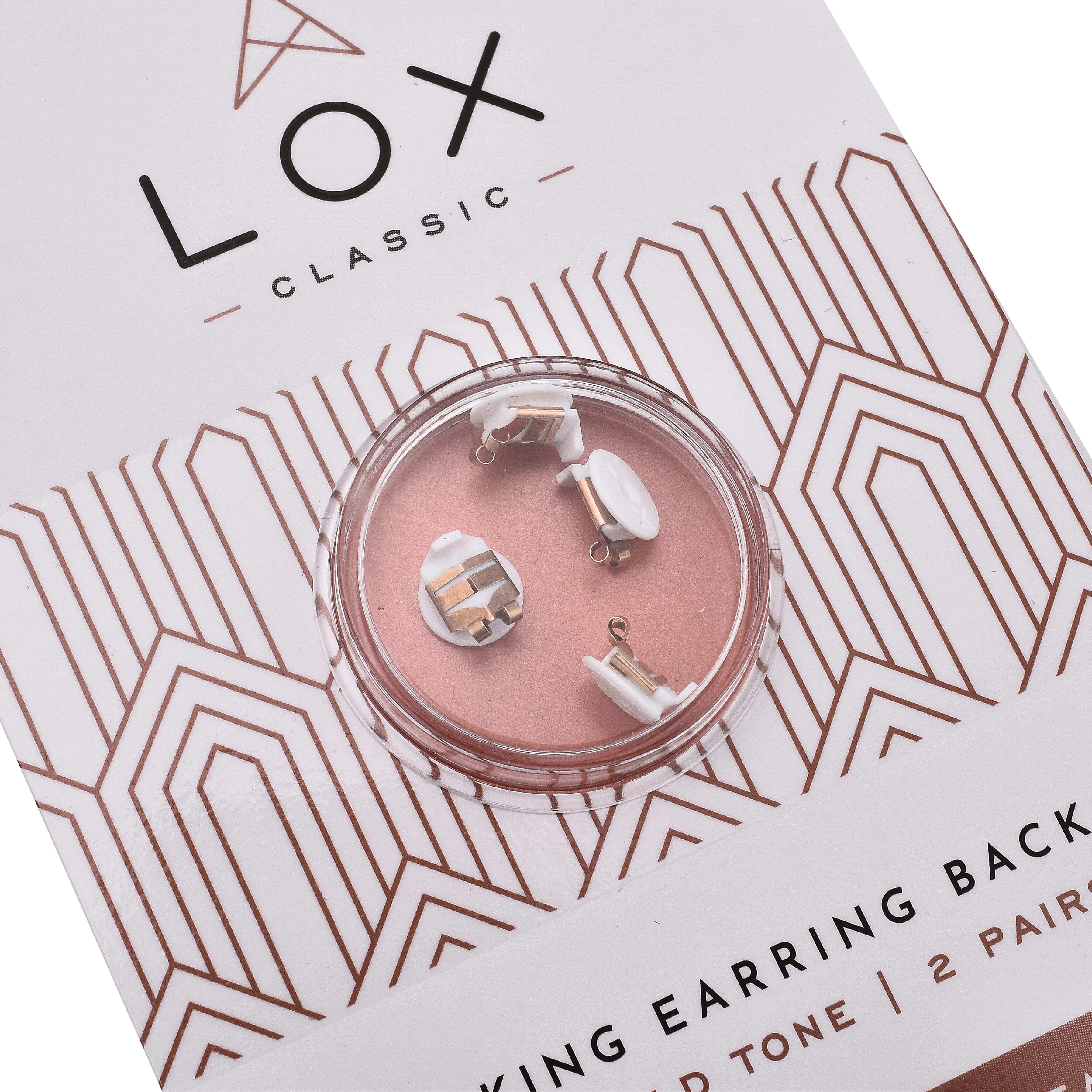 Connoisseurs LOX Secure Earring Backs Set of 10 Pcs Push Set in Silver, Gold & Rose Gold Tone