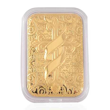 Set of 2 - 24K Yellow Gold Dragon and Cross Foils