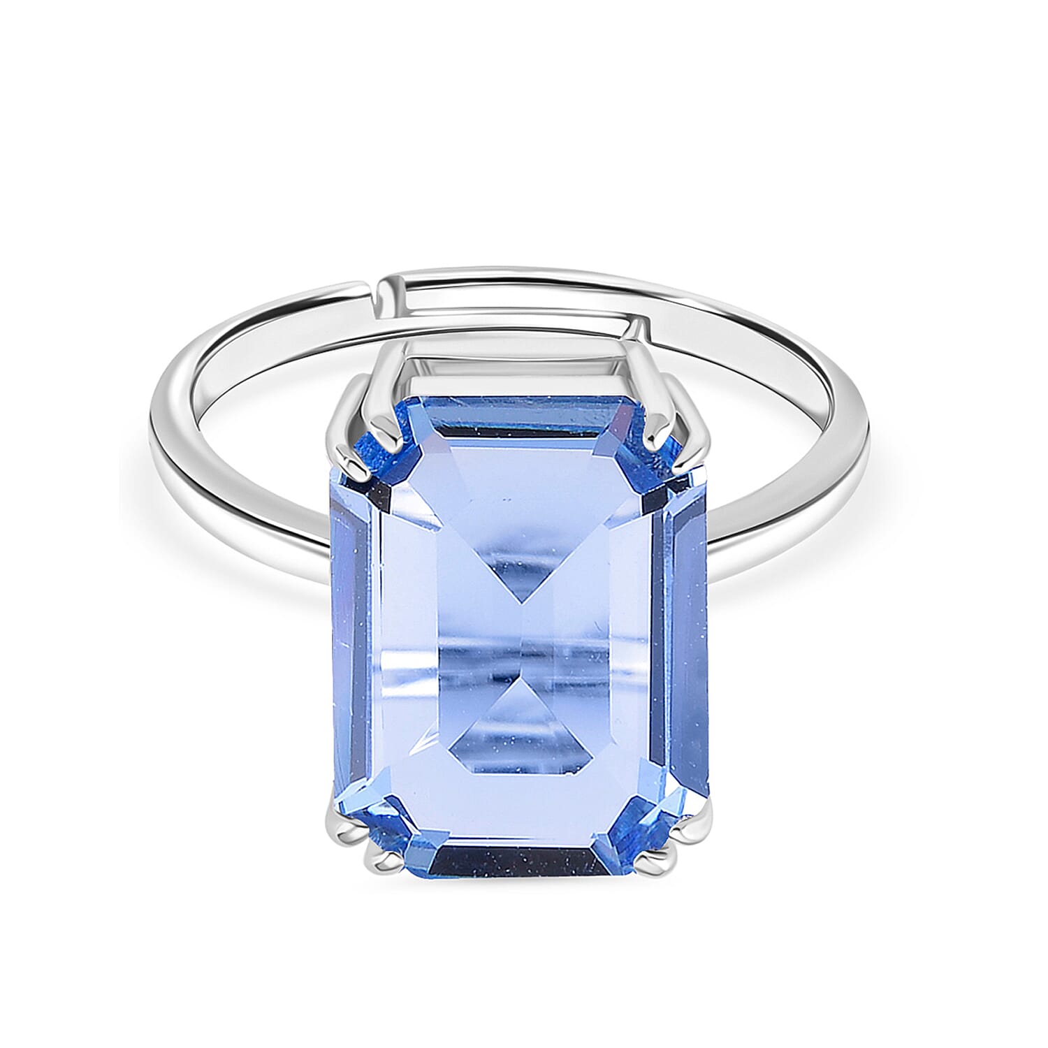 Austrian Crystal Set - Solitaire Adjustable Ring, Earrings, & Pendant with Chain