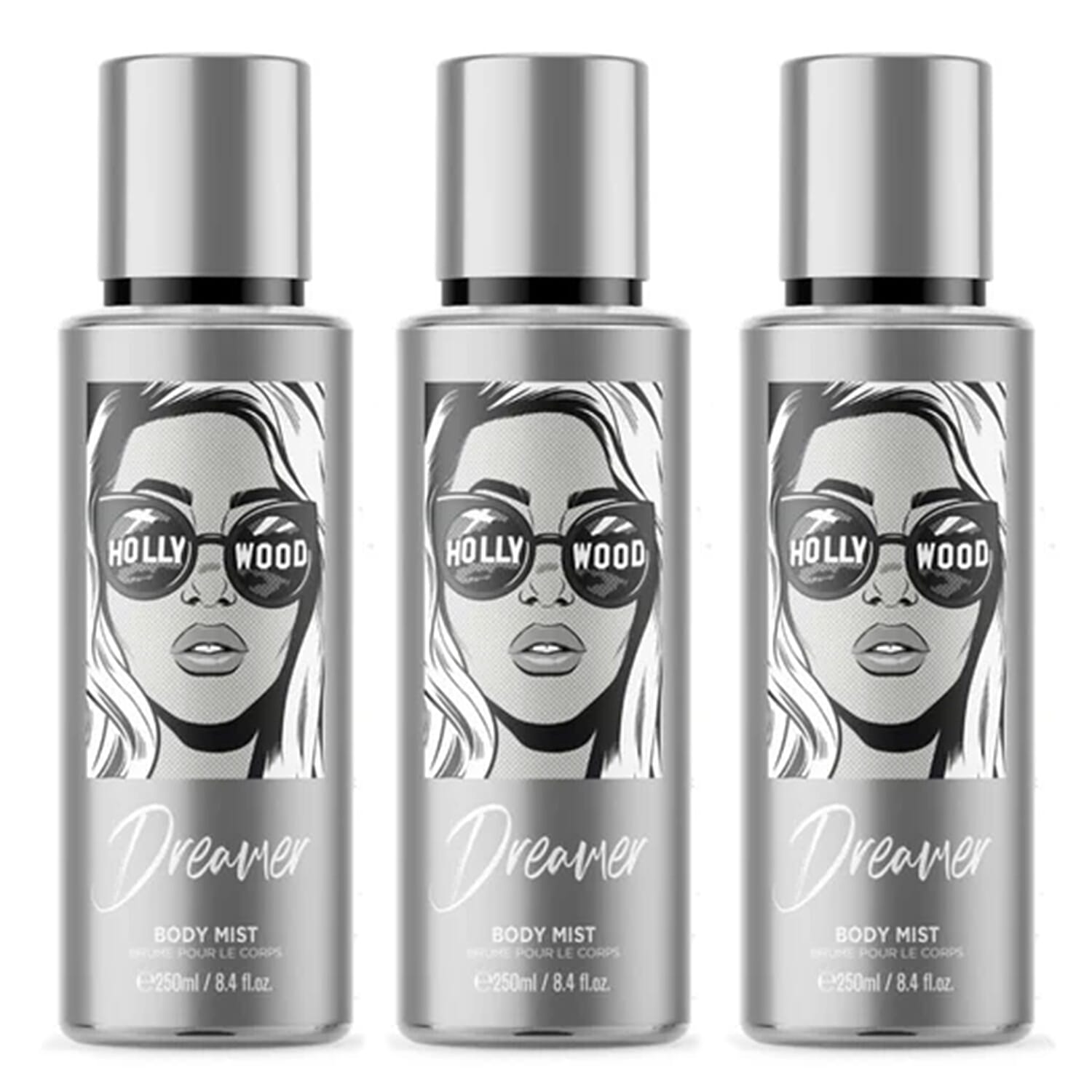 Set of 3 - Laurelle Hollywood Body Mist Collection- Dreamer - 250ml