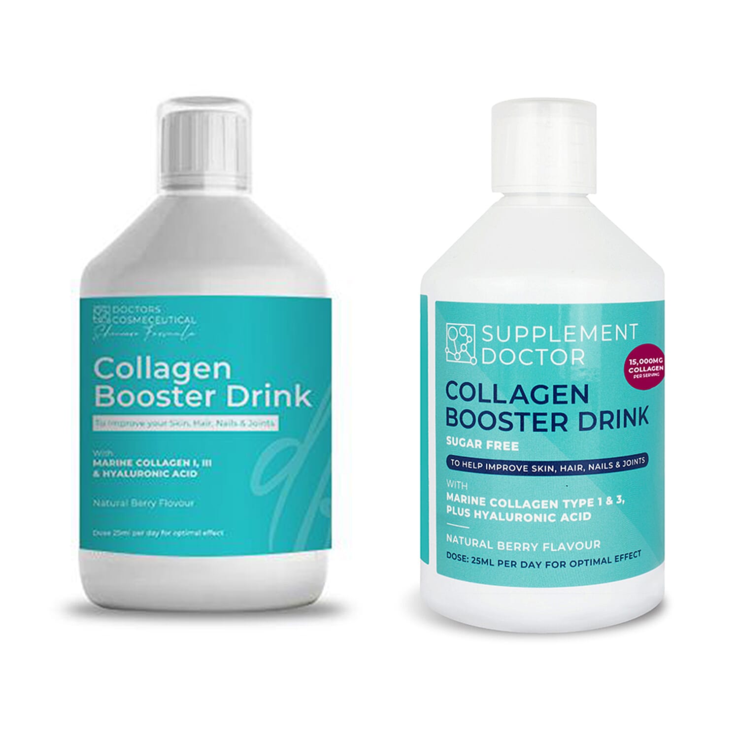 Doctors Formula- Marine Collagen Hyaluronic Acid 10000mg & Collagen Booster Drink 15000mg - 500ml Each