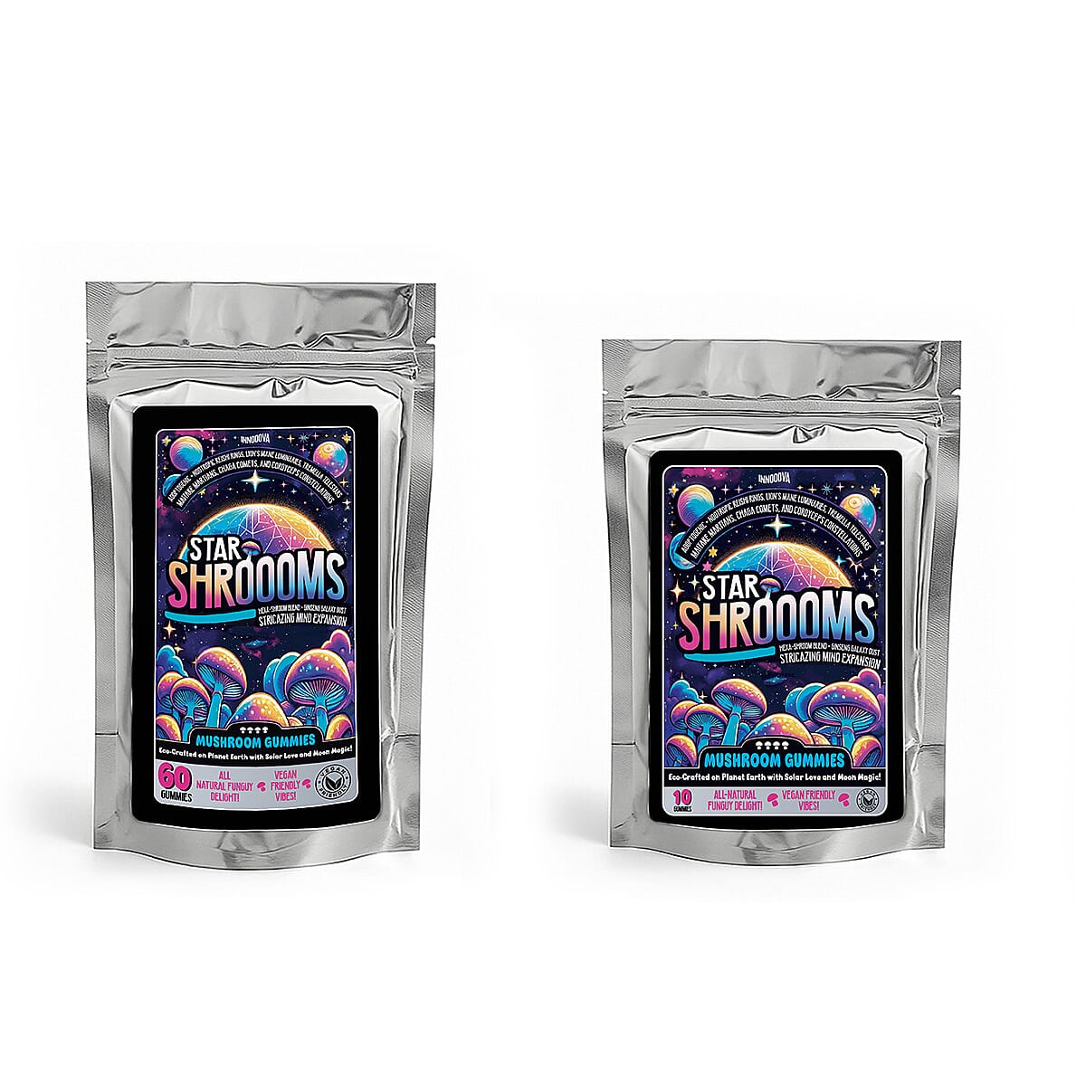 Innooova Starshroooms Full Pack 60 Gummies and 10 Gummies Pack