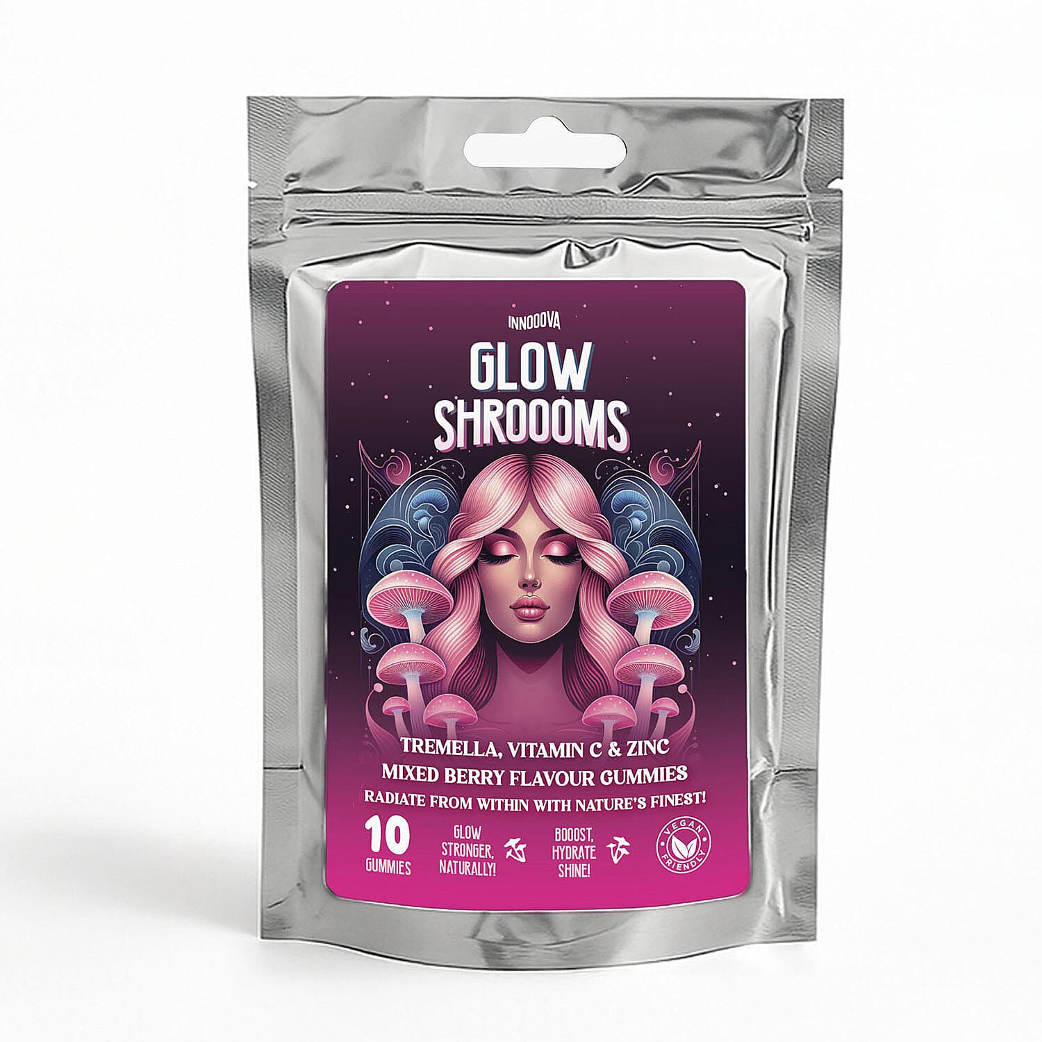 Innooova GlowShroooms Full Pack 60 Gummies and 10 Gummies Pack